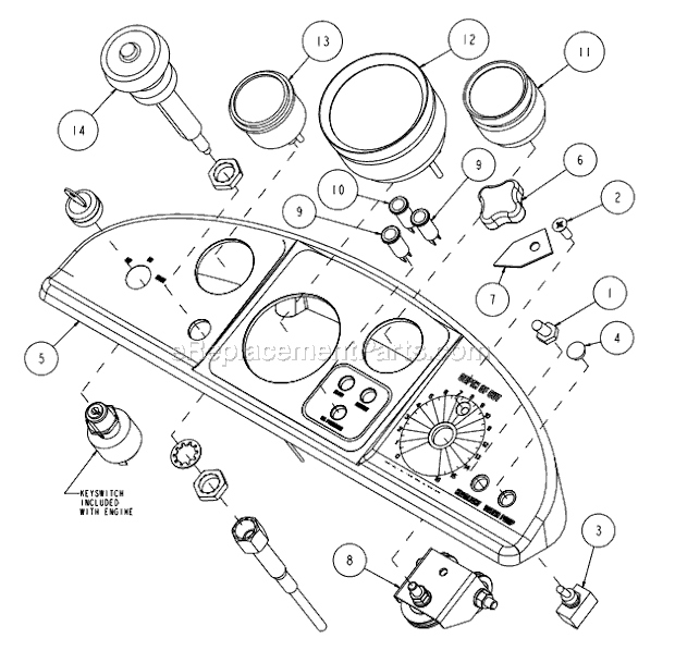 Page G Diagram and Parts List for MK-6036KBG  MK Diamond Concrete Saw